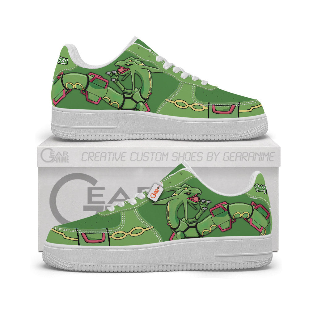 Baskets Anime Rayquaza Personalized en Cuir Chaussures Basses Unisexes Anime Manga