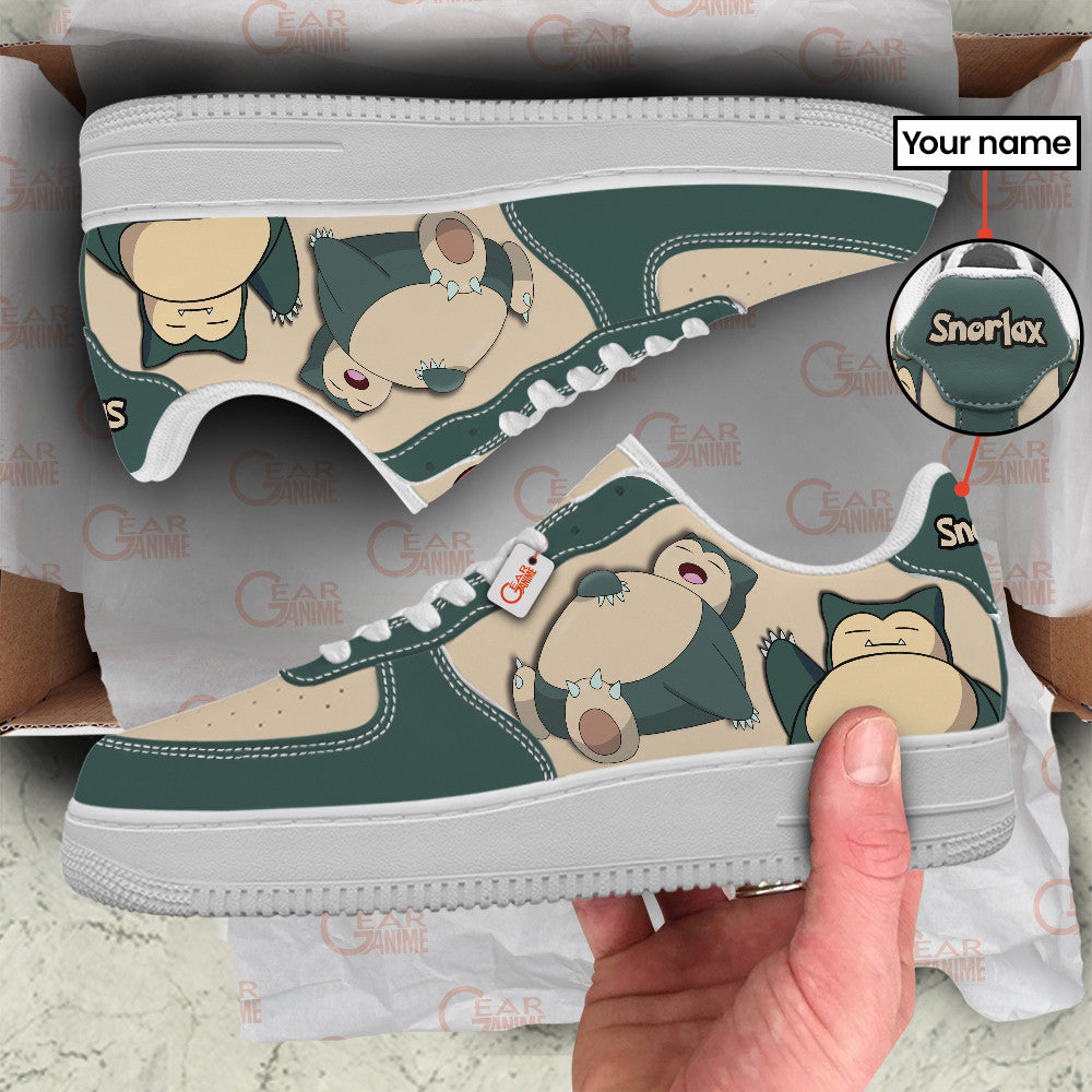 Baskets Anime Snorlax Personalized en Cuir Chaussures Basses Unisexes Anime Manga