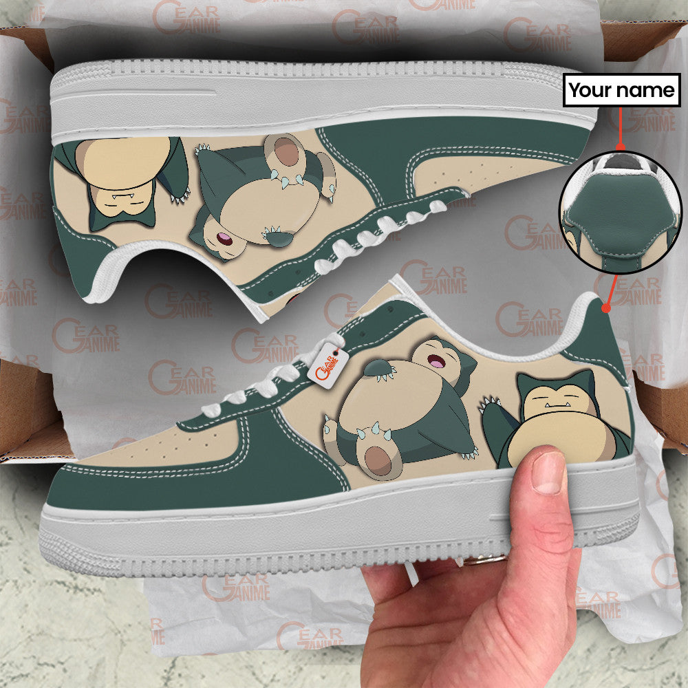 Baskets Anime Snorlax Personalized en Cuir Chaussures Basses Unisexes Anime Manga