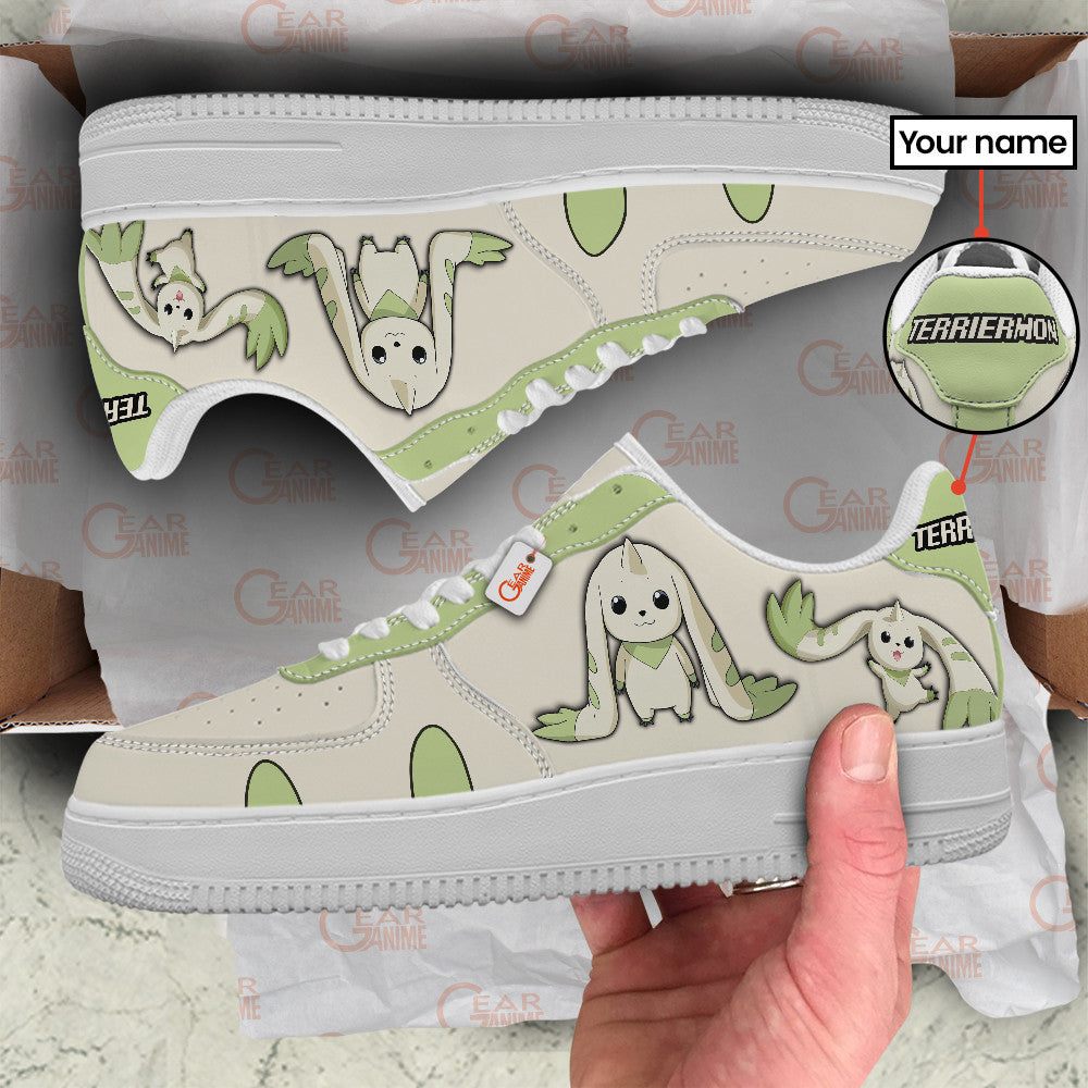 Baskets Anime Terriermon Personalized en Cuir Chaussures Basses Unisexes Anime Manga