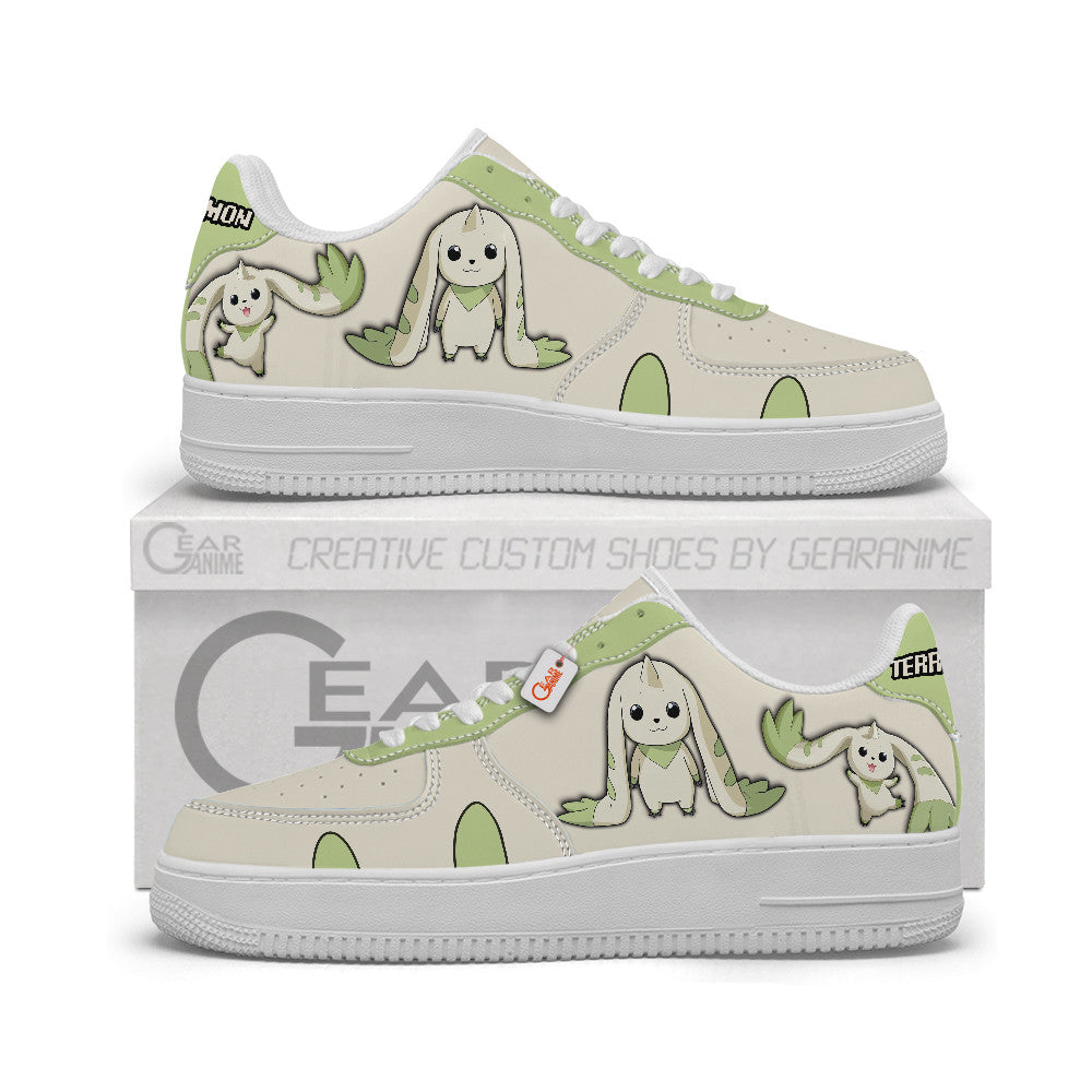 Baskets Anime Terriermon Personalized en Cuir Chaussures Basses Unisexes Anime Manga