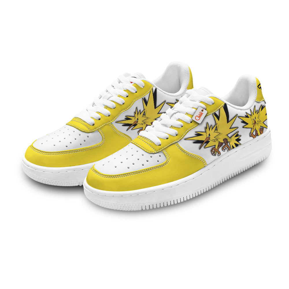 Baskets Anime Zapdos Personalized en Cuir Chaussures Basses Unisexes Anime Manga
