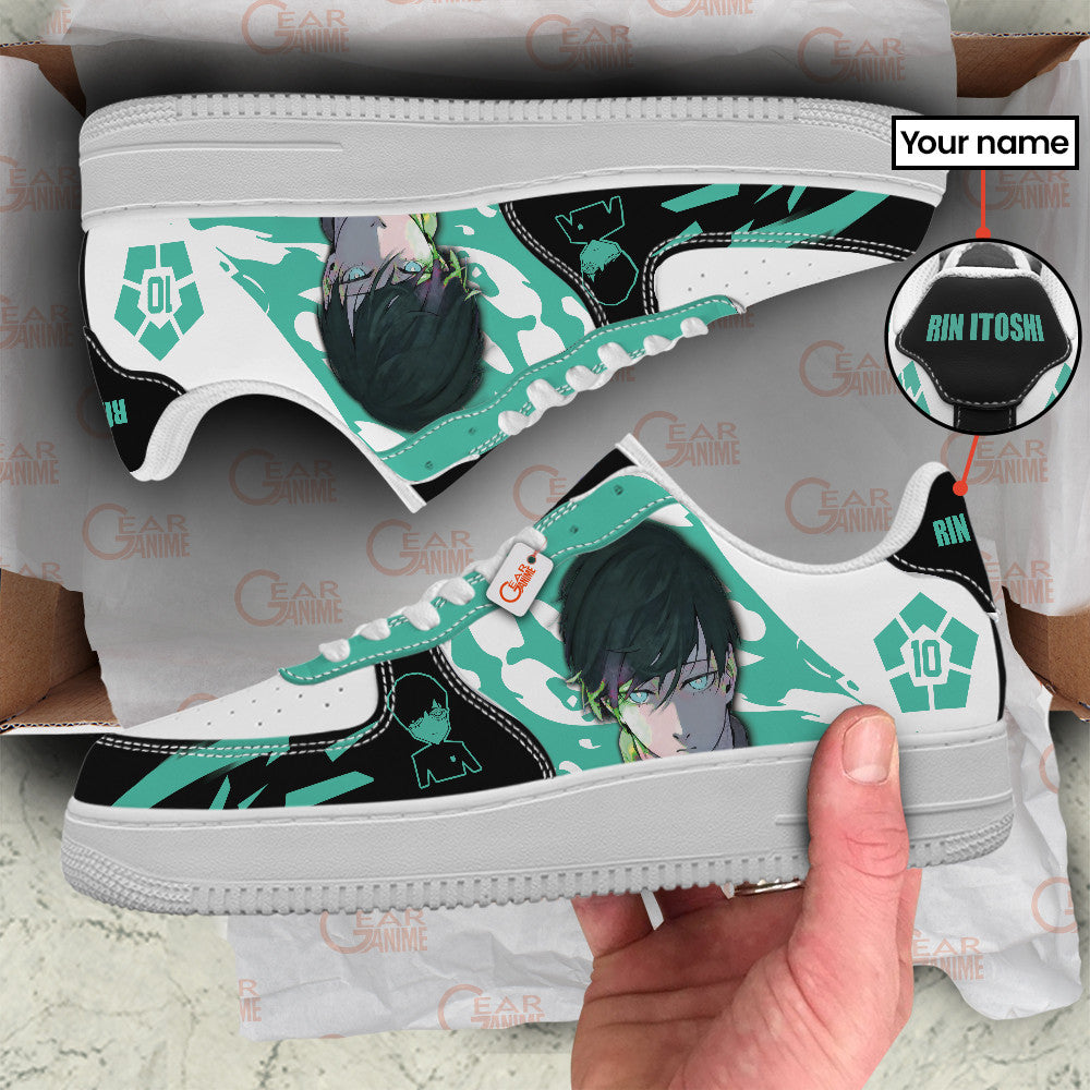 Baskets Anime Rin Itoshi Personalized en Cuir Chaussures Basses Unisexes Anime Manga