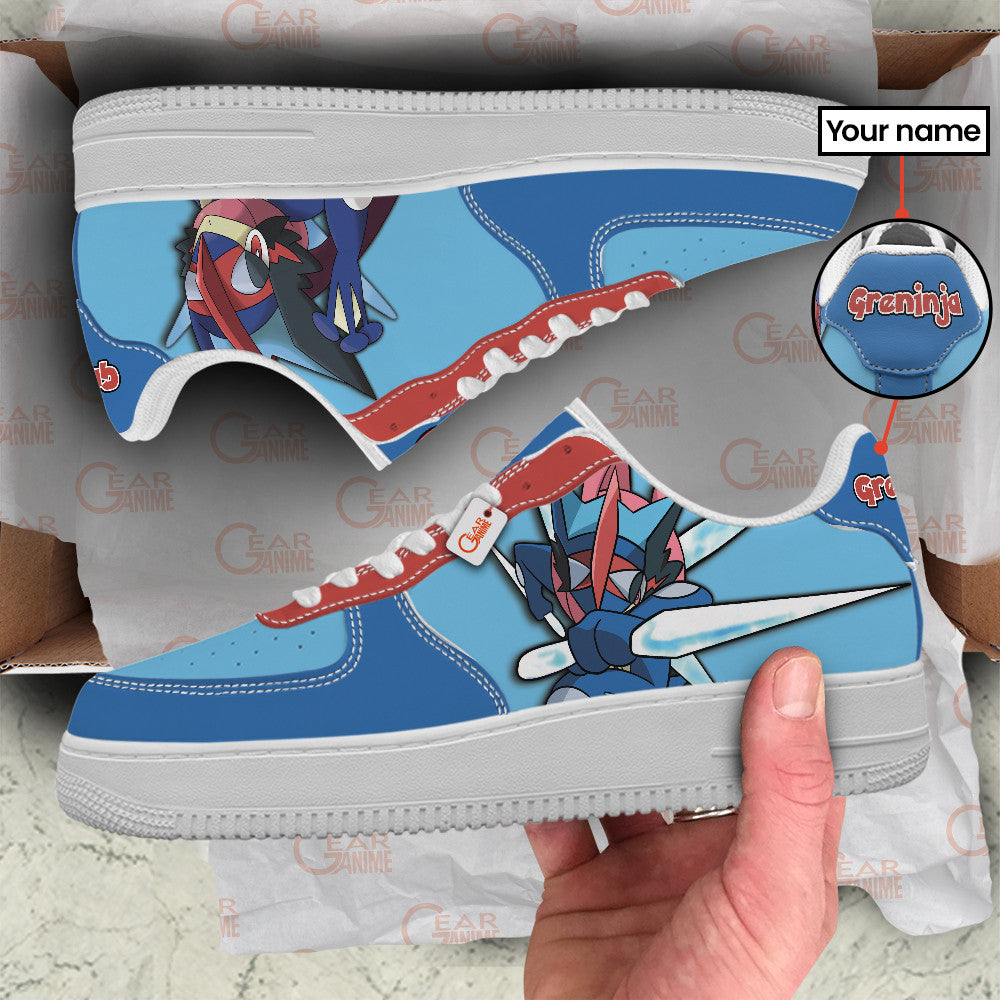 Baskets Anime Greninja Personalized en Cuir Chaussures Basses Unisexes Anime Manga