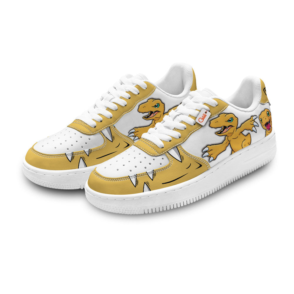 Baskets Anime Agumon Personalized en Cuir Chaussures Basses Unisexes Anime Manga