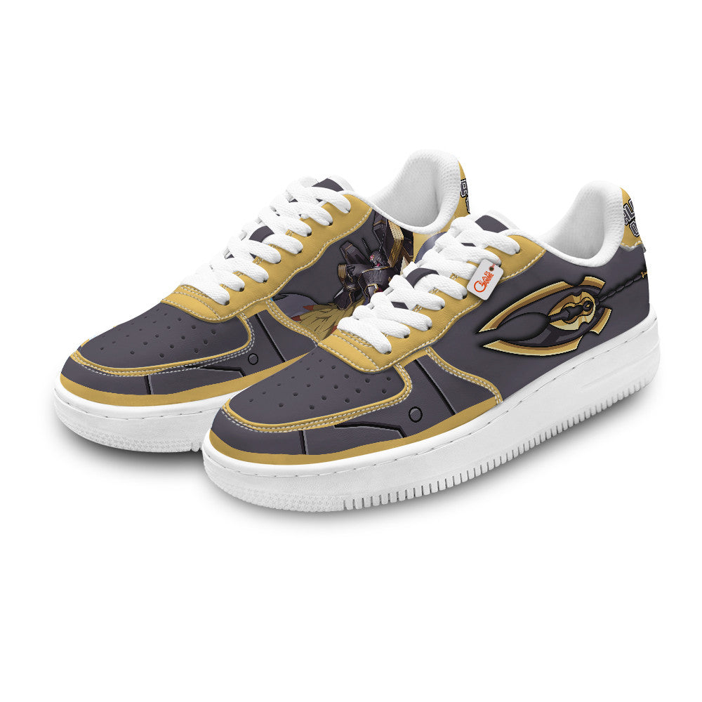Baskets Anime Alphamon Ouryuken Personalized en Cuir Chaussures Basses Unisexes Anime Manga
