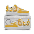 Baskets Anime Psyduck Personalized en Cuir Chaussures Basses Unisexes Anime Manga