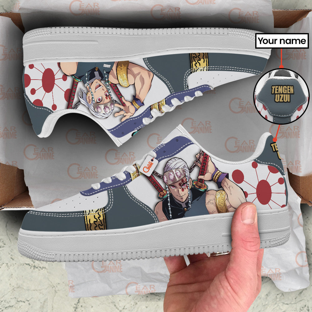 Baskets Anime Tengen Uzui Personalized en Cuir Chaussures Basses Unisexes Anime Manga