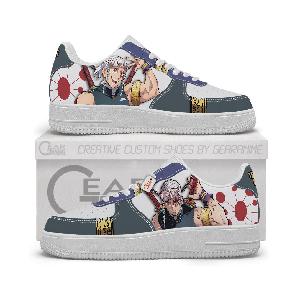 Baskets Anime Tengen Uzui Personalized en Cuir Chaussures Basses Unisexes Anime Manga