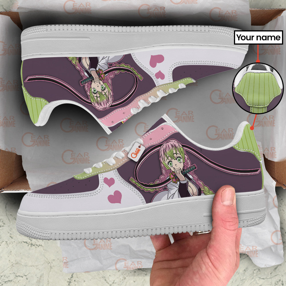Baskets Anime Mitsuri Kanroji Personalized en Cuir Chaussures Basses Unisexes Anime Manga