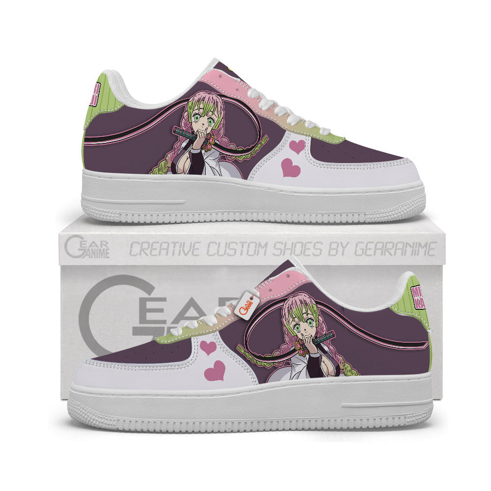 Baskets Anime Mitsuri Kanroji Personalized en Cuir Chaussures Basses Unisexes Anime Manga