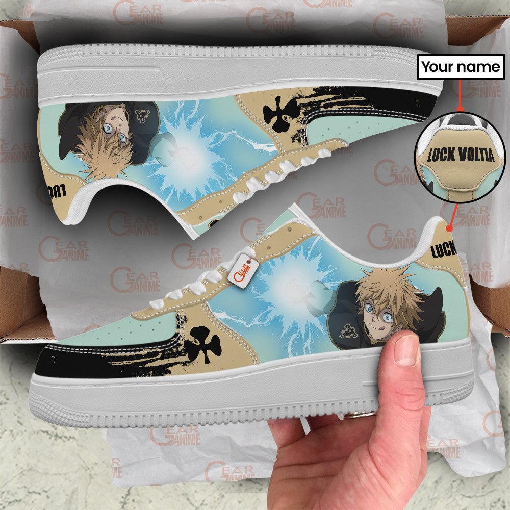 Baskets Anime Luck Voltia Personalized en Cuir Chaussures Basses Unisexes Anime Manga