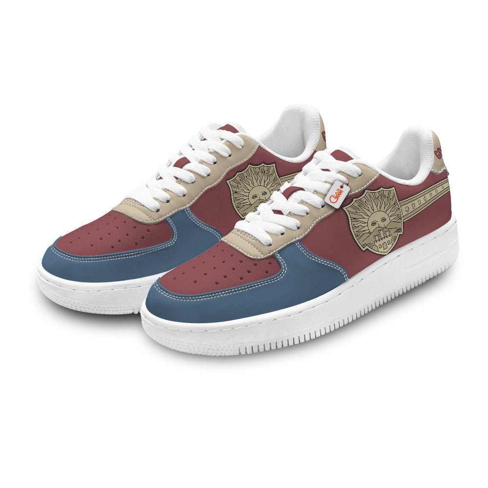 Baskets Anime Black Golden Dawn Personalized en Cuir Chaussures Basses Unisexes Anime Manga