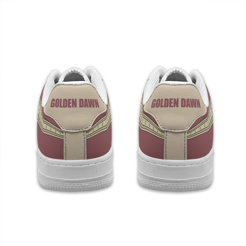 Baskets Anime Black Golden Dawn Personalized en Cuir Chaussures Basses Unisexes Anime Manga