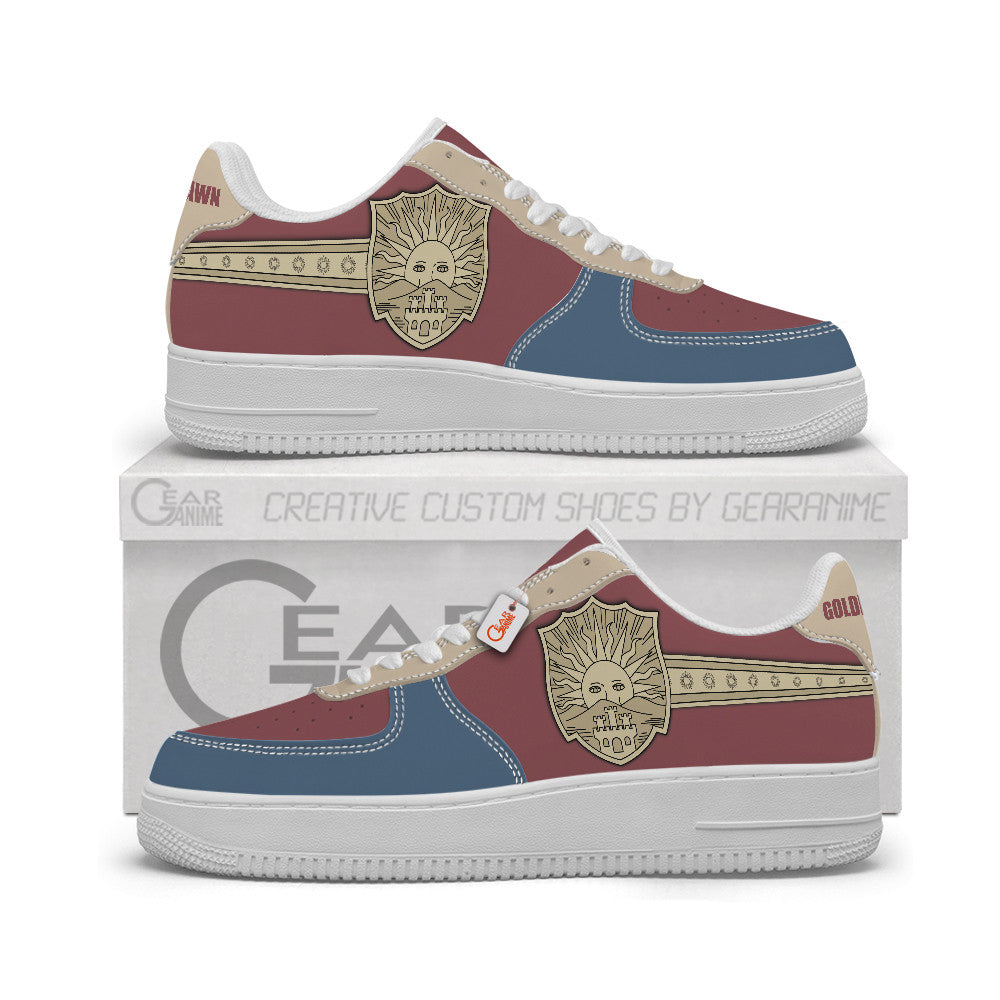 Baskets Anime Black Golden Dawn Personalized en Cuir Chaussures Basses Unisexes Anime Manga