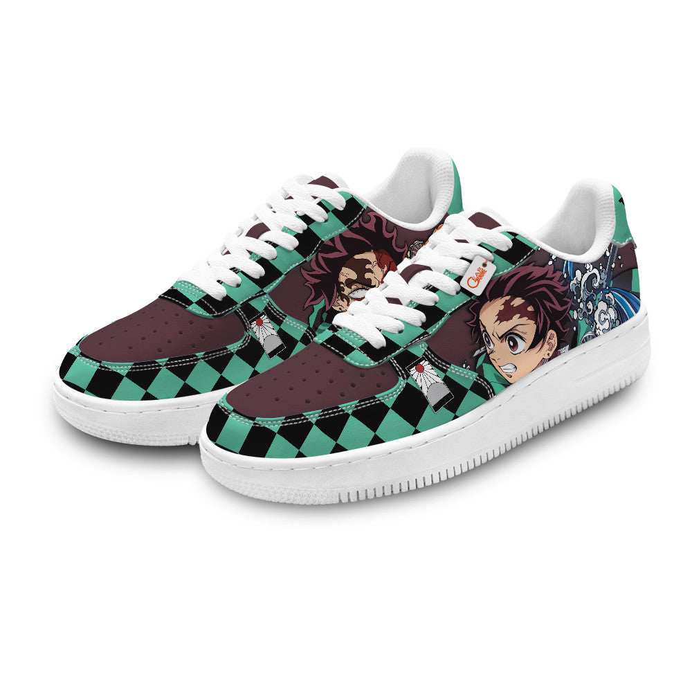 Baskets Anime Tanjiro Kamado Personalized en Cuir Chaussures Basses Unisexes Demon Slayer