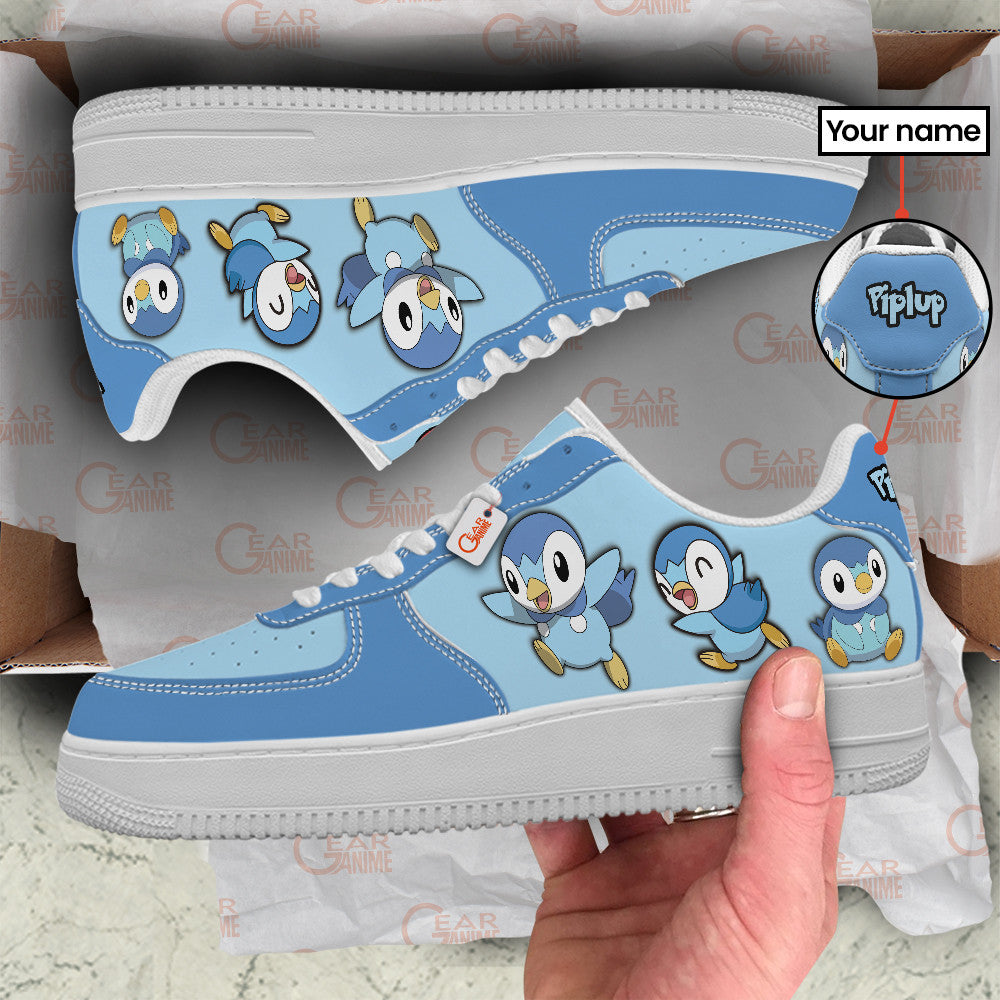 Baskets Anime Piplup Personalized en Cuir Chaussures Basses Unisexes Anime Manga