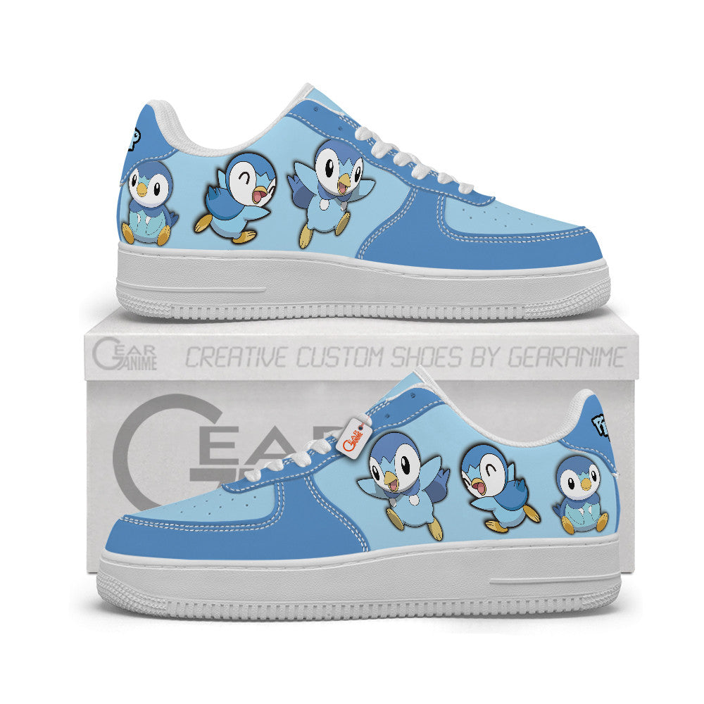 Baskets Anime Piplup Personalized en Cuir Chaussures Basses Unisexes Anime Manga