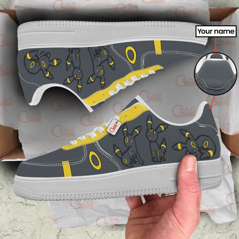 Baskets Anime Umbreon Personalized en Cuir Chaussures Basses Unisexes Anime Manga