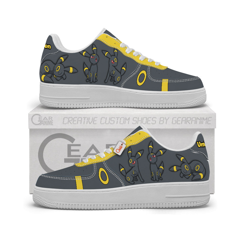Baskets Anime Umbreon Personalized en Cuir Chaussures Basses Unisexes Anime Manga
