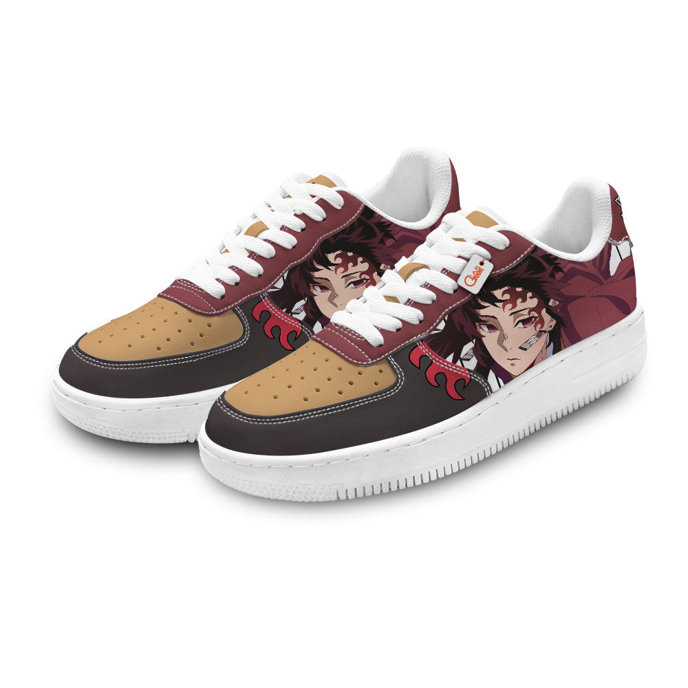 Baskets Anime Yoriichi Tsugikuni Personalized en Cuir Chaussures Basses Unisexes Anime Manga