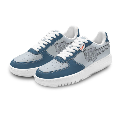 Baskets Anime Black Silver Eagle Personalized en Cuir Chaussures Basses Unisexes Anime Manga
