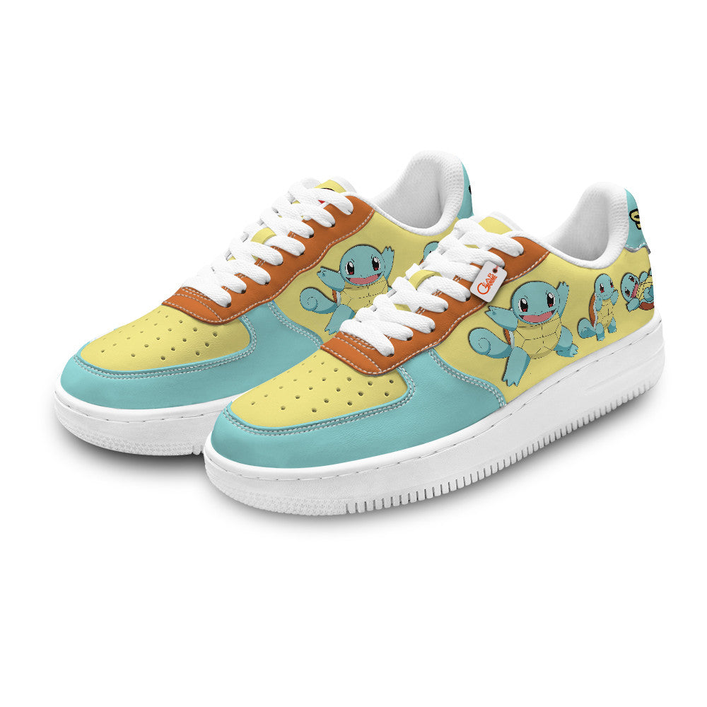 Baskets Anime Squirtle Personalized en Cuir Chaussures Basses Unisexes Anime Manga