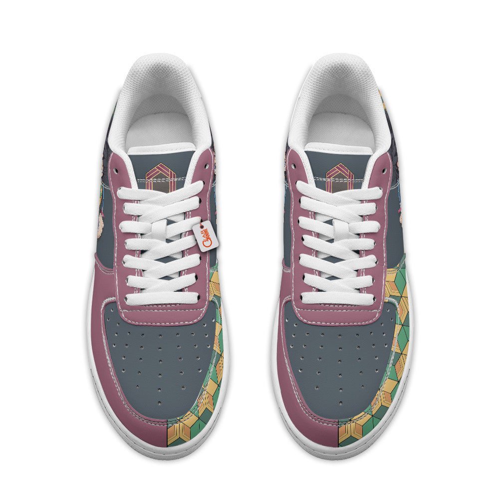 Baskets Anime Giyu Tomioka Personalized en Cuir Chaussures Basses Unisexes Anime Manga