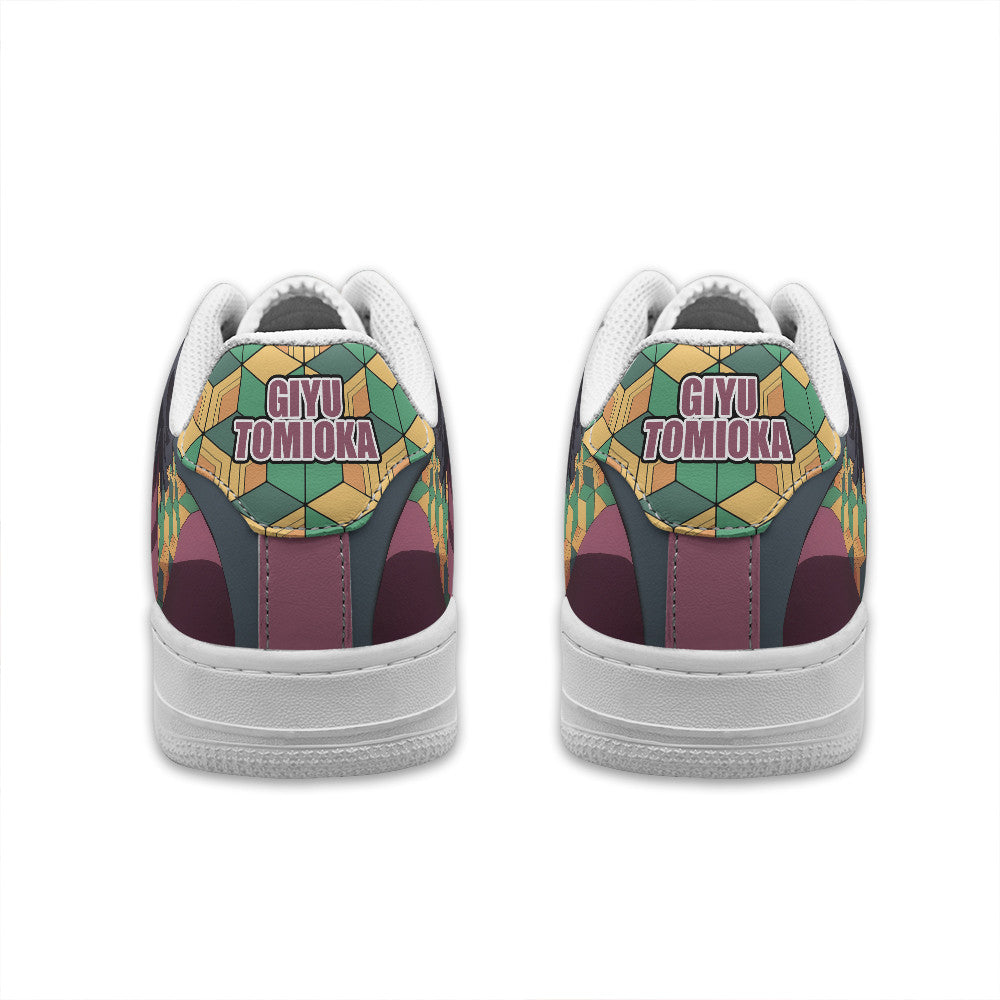 Baskets Anime Giyu Tomioka Personalized en Cuir Chaussures Basses Unisexes Anime Manga