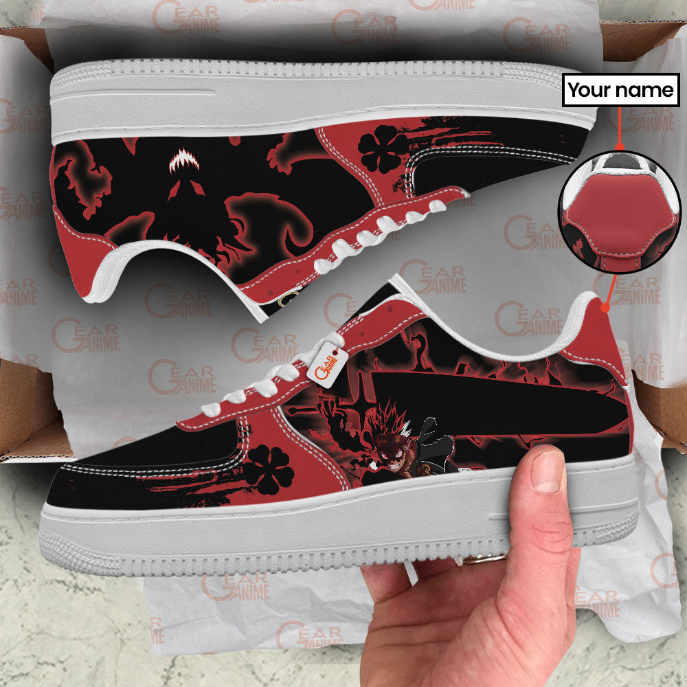 Baskets Anime Asta Demon Form Personalized en Cuir Chaussures Basses Unisexes Anime Manga