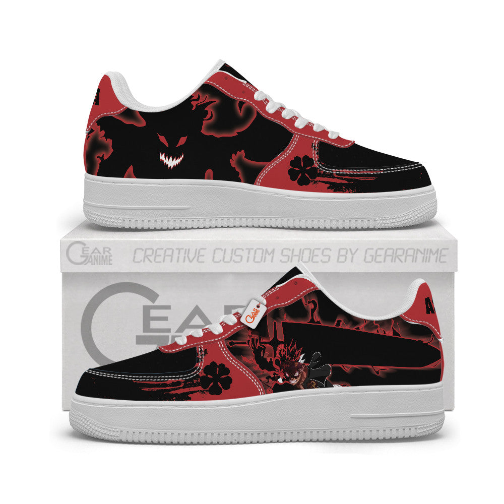 Baskets Anime Asta Demon Form Personalized en Cuir Chaussures Basses Unisexes Anime Manga
