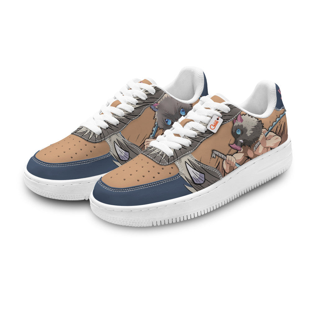 Baskets Anime Inosuke Hashibira Personalized en Cuir Chaussures Basses Unisexes Anime Manga