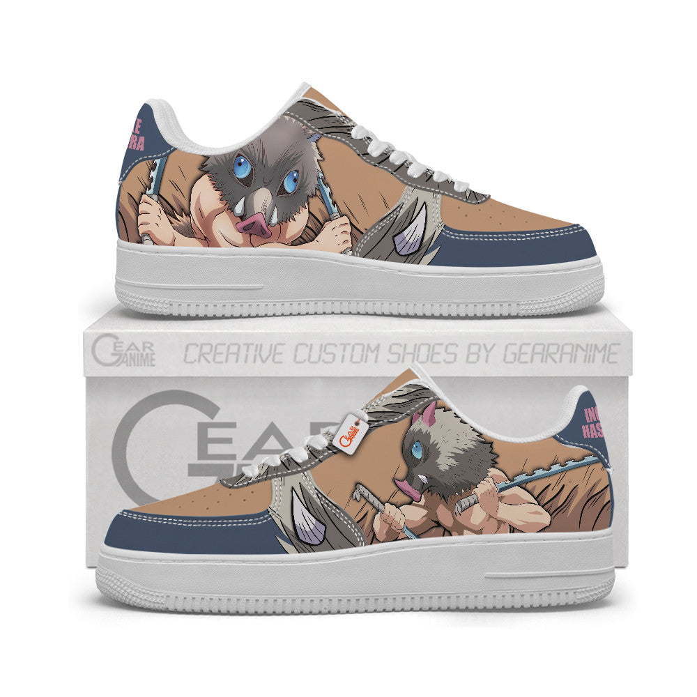 Baskets Anime Inosuke Hashibira Personalized en Cuir Chaussures Basses Unisexes Anime Manga