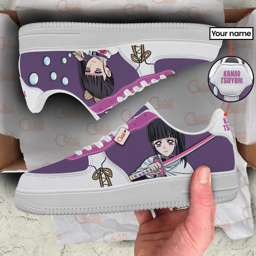 Baskets Anime Kanao Tsuyuri Personalized en Cuir Chaussures Basses Unisexes Anime Manga