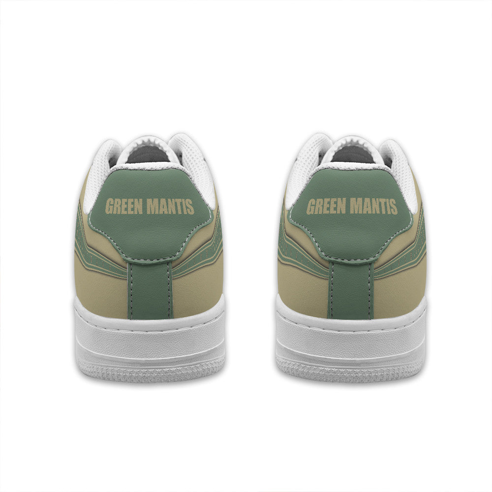 Baskets Anime Black Green Mantis Personalized en Cuir Chaussures Basses Unisexes Anime Manga