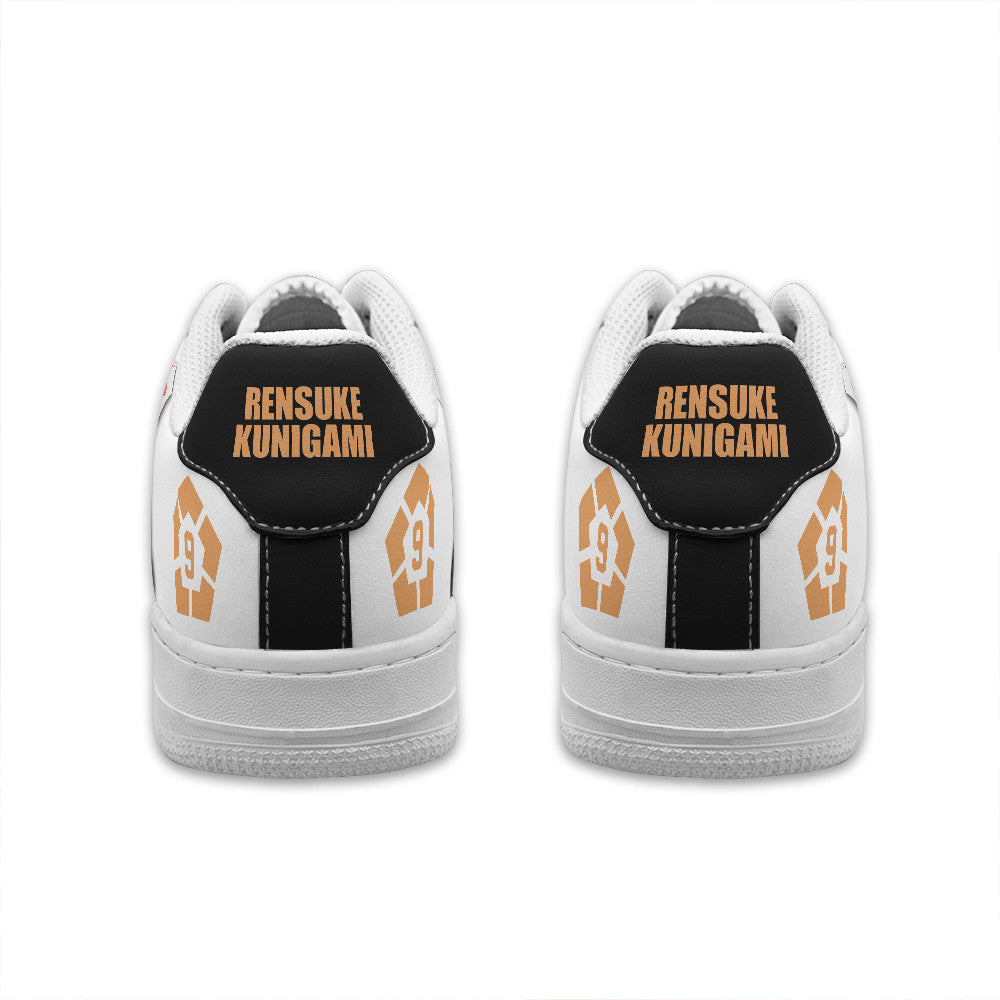 Baskets Anime Rensuke Kunigami Personalized en Cuir Chaussures Basses Unisexes Anime Manga