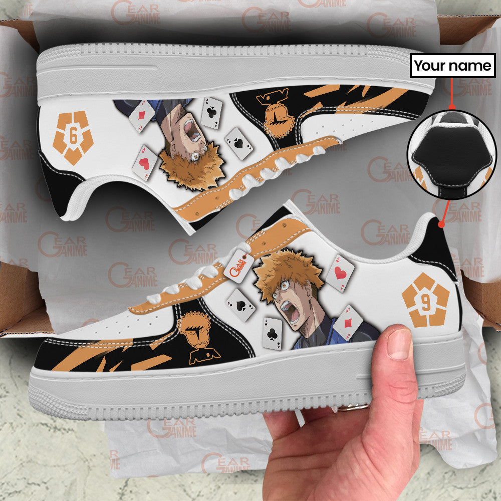 Baskets Anime Rensuke Kunigami Personalized en Cuir Chaussures Basses Unisexes Anime Manga