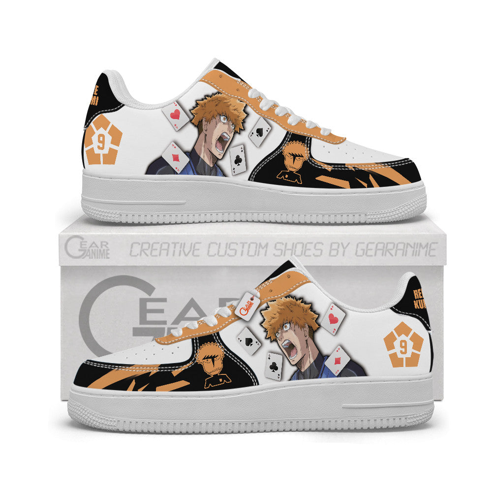 Baskets Anime Rensuke Kunigami Personalized en Cuir Chaussures Basses Unisexes Anime Manga