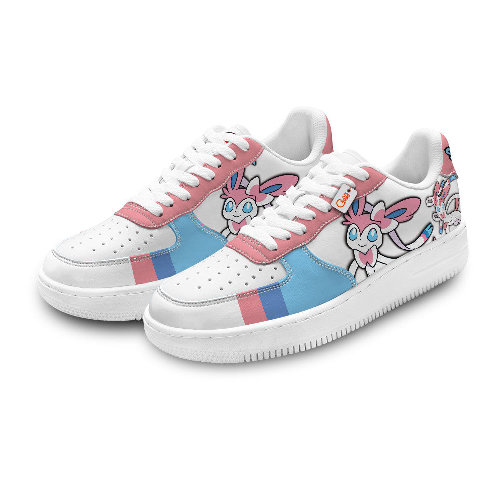 Baskets Anime Sylveon Personalized en Cuir Chaussures Basses Unisexes Anime Manga