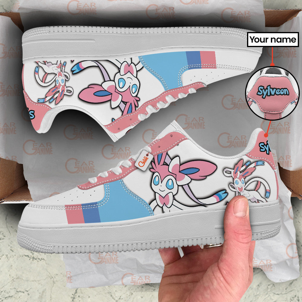 Baskets Anime Sylveon Personalized en Cuir Chaussures Basses Unisexes Anime Manga