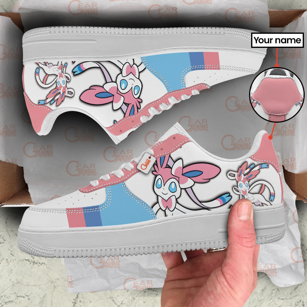 Baskets Anime Sylveon Personalized en Cuir Chaussures Basses Unisexes Anime Manga