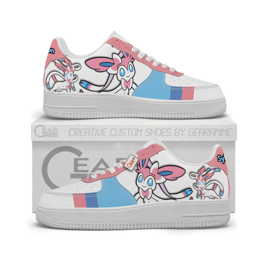 Baskets Anime Sylveon Personalized en Cuir Chaussures Basses Unisexes Anime Manga