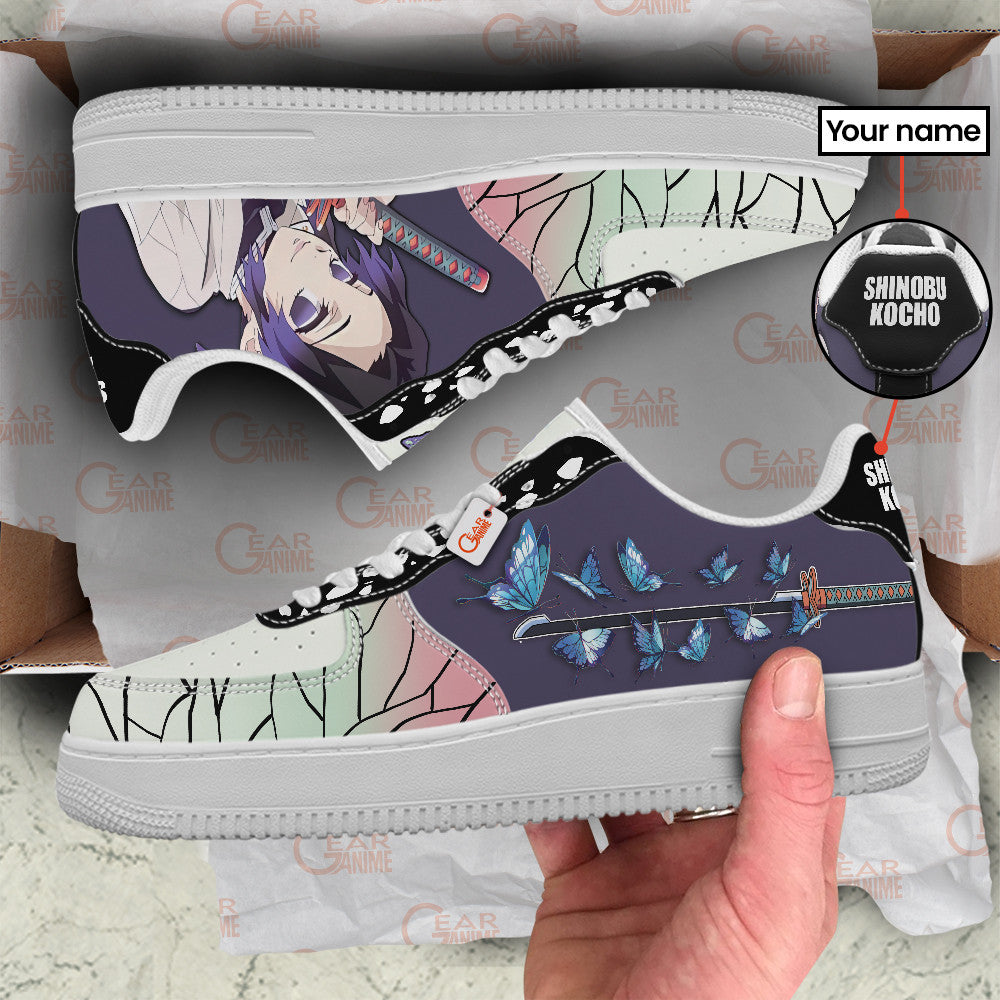 Baskets Anime Shinobu Kocho Personalized en Cuir Chaussures Basses Unisexes Anime Manga