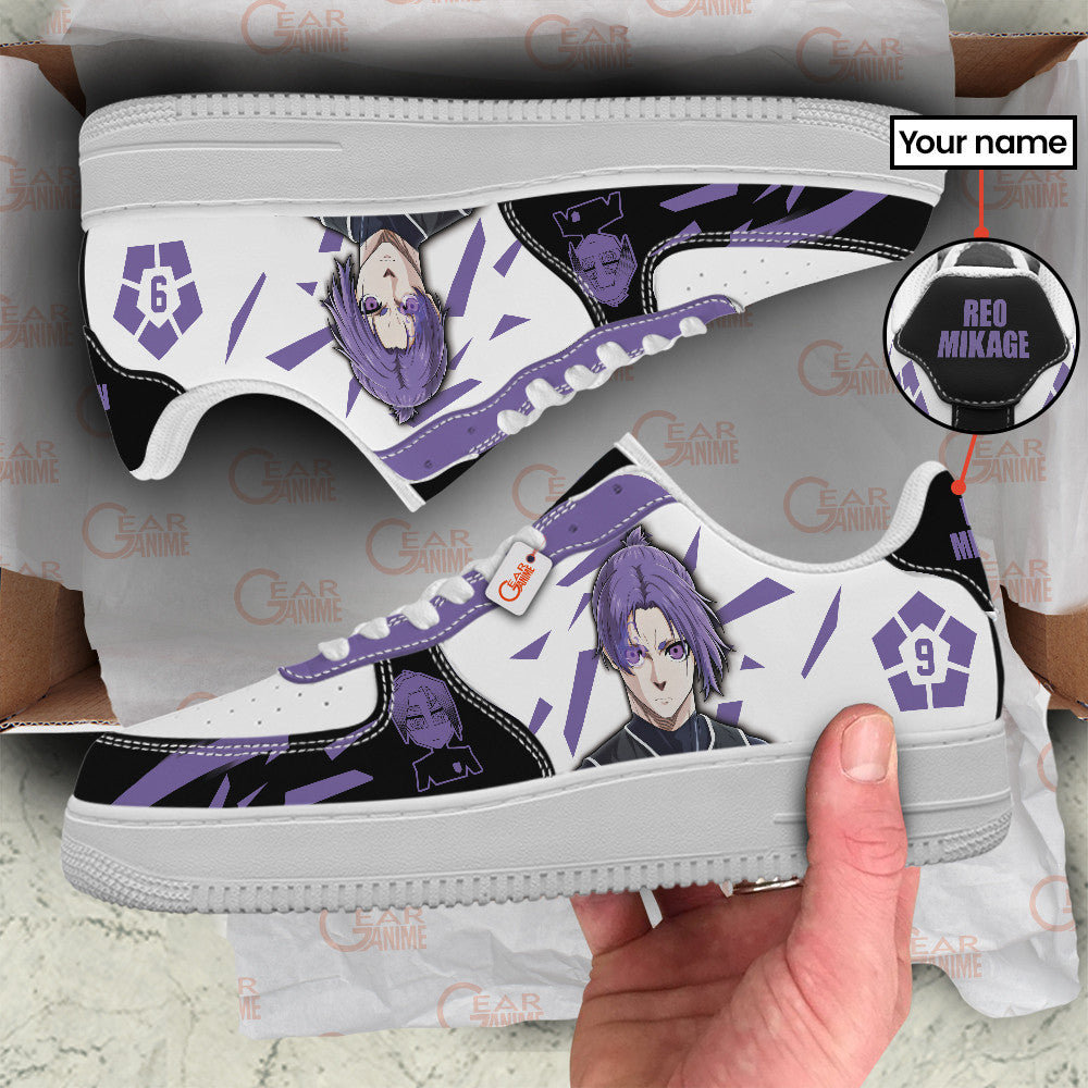 Baskets Anime Reo Mikage Personalized en Cuir Chaussures Basses Unisexes Anime Manga
