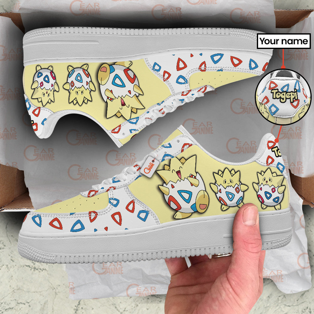 Baskets Anime Togepi Personalized en Cuir Chaussures Basses Unisexes Anime Manga