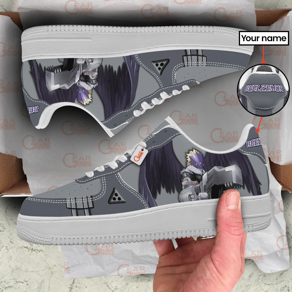 Baskets Anime Beelzemon Personalized en Cuir Chaussures Basses Unisexes Anime Manga
