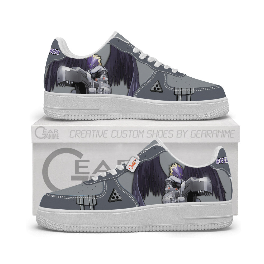 Baskets Anime Beelzemon Personalized en Cuir Chaussures Basses Unisexes Anime Manga