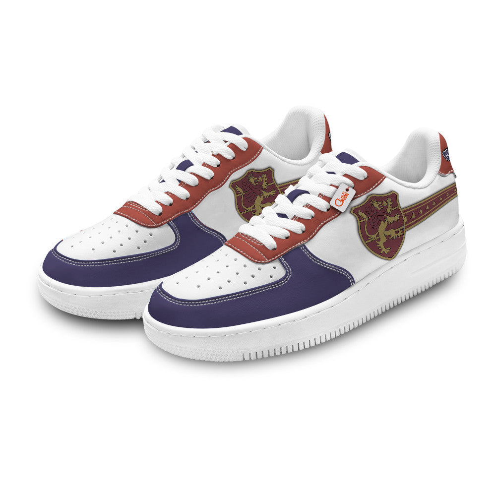 Baskets Anime Black Crimson Lion Personalized en Cuir Chaussures Basses Unisexes Anime Manga