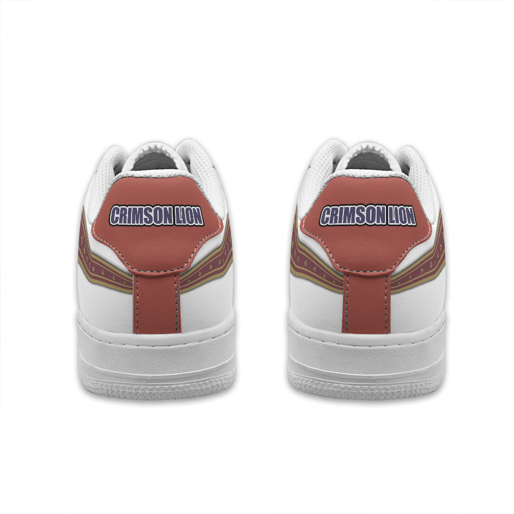 Baskets Anime Black Crimson Lion Personalized en Cuir Chaussures Basses Unisexes Anime Manga