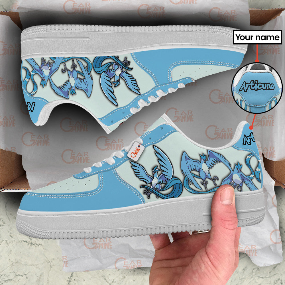 Baskets Anime Articuno Personalized en Cuir Chaussures Basses Unisexes Anime Manga